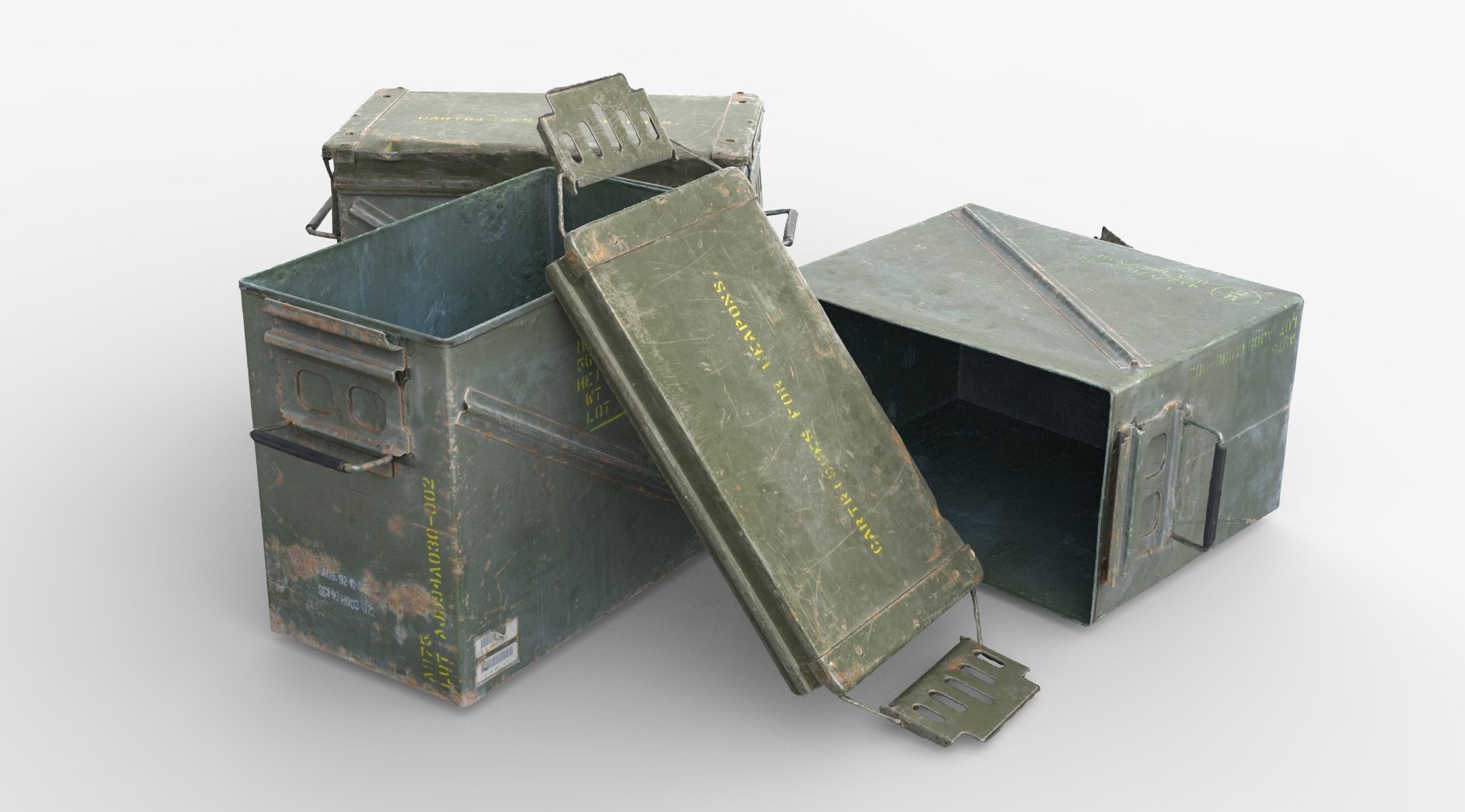 Military Ammo Box Low-poly 3D model_6