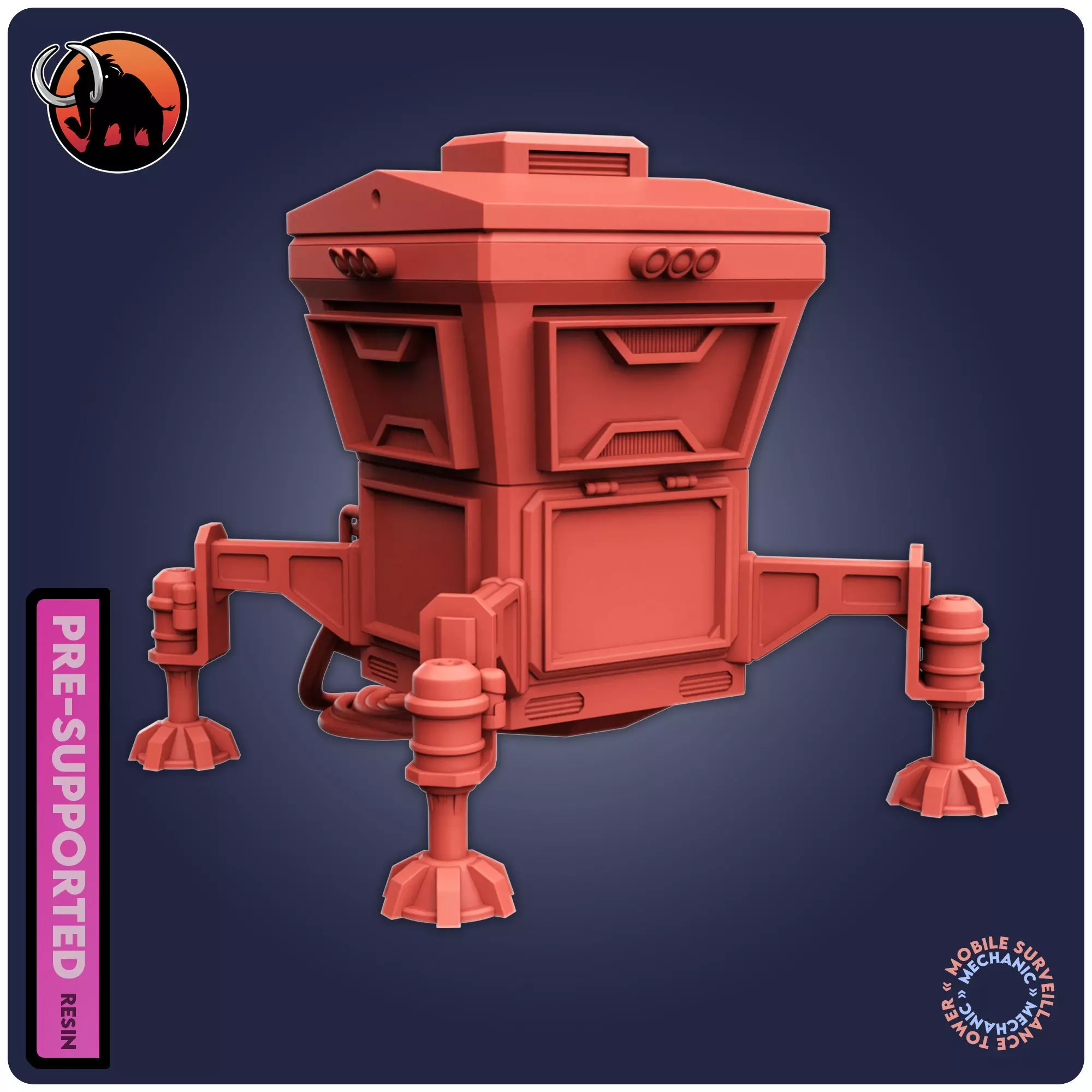 Mobile Surveillance Tower 3D print model