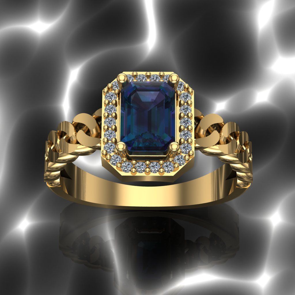 50 adet women ring 3D model_4