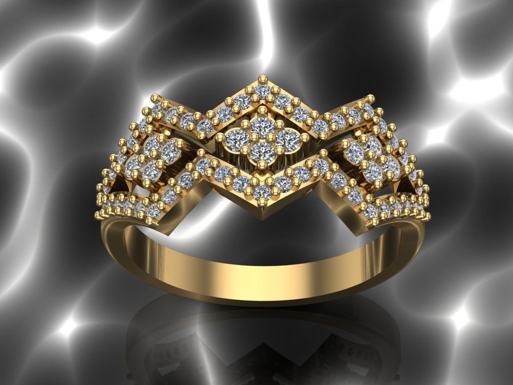 50 adet women ring 3D model_50