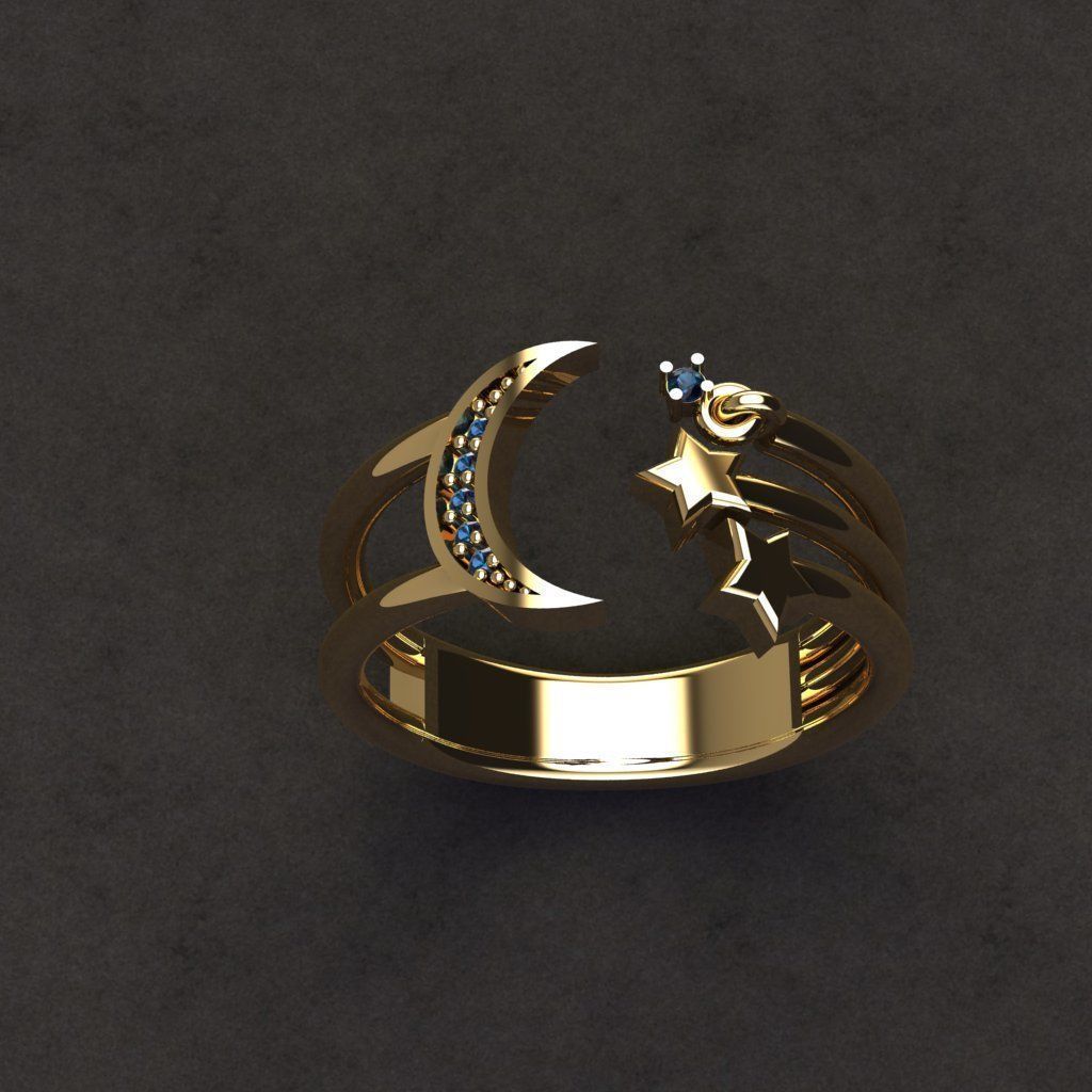 50 adet women ring 3D model_30