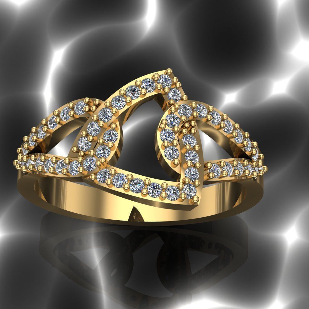 50 adet women ring 3D model_6