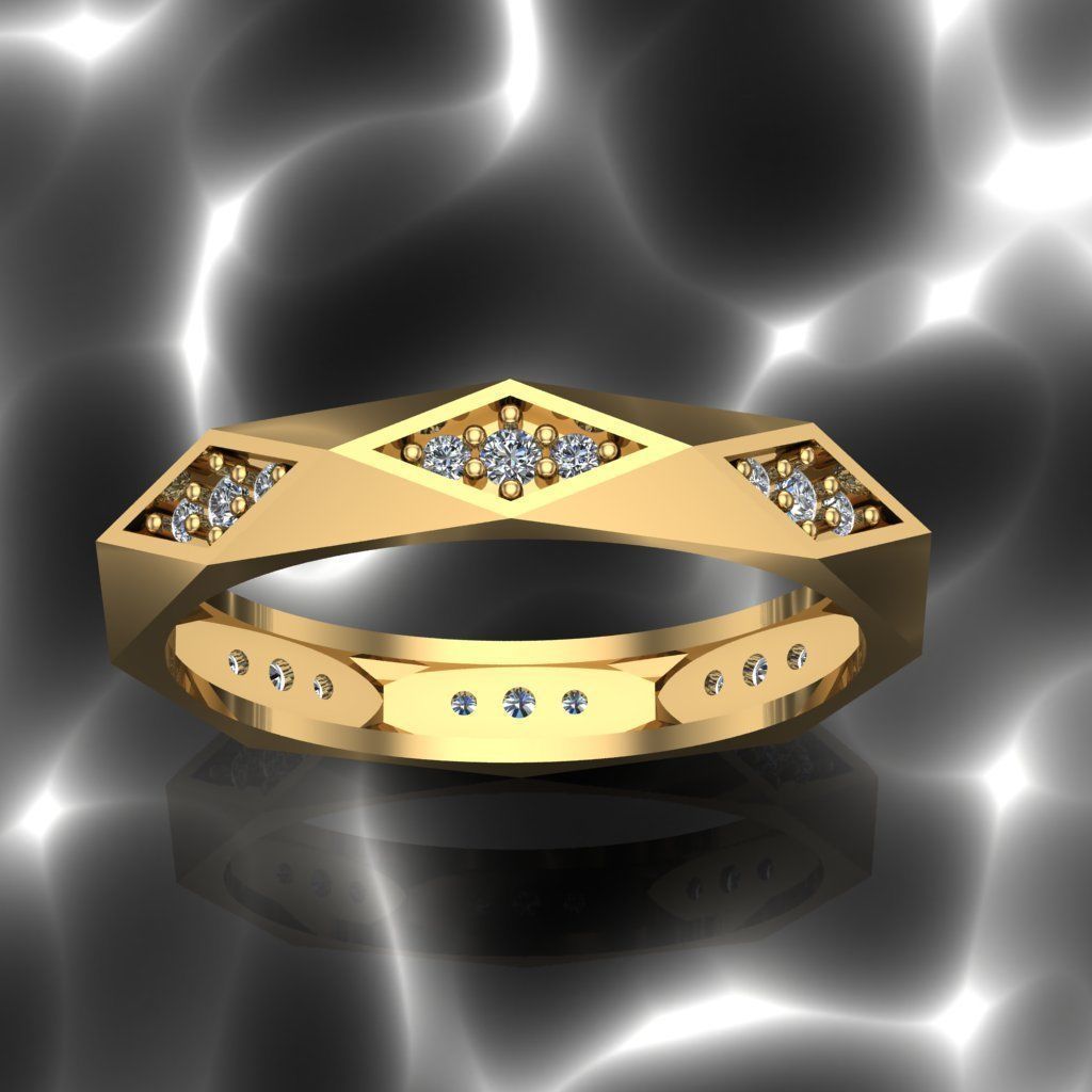 50 adet women ring 3D model_10