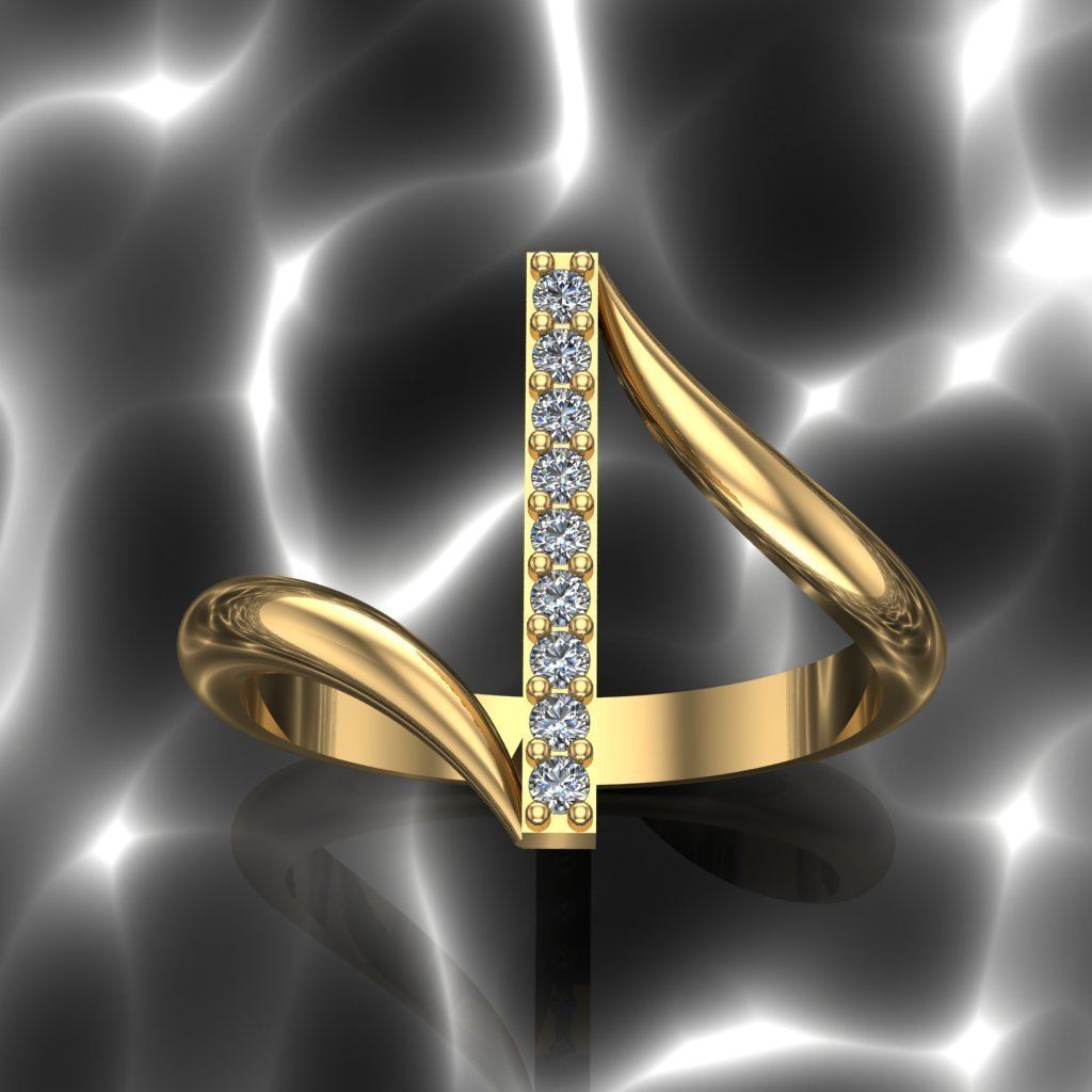 50 adet women ring 3D model_12