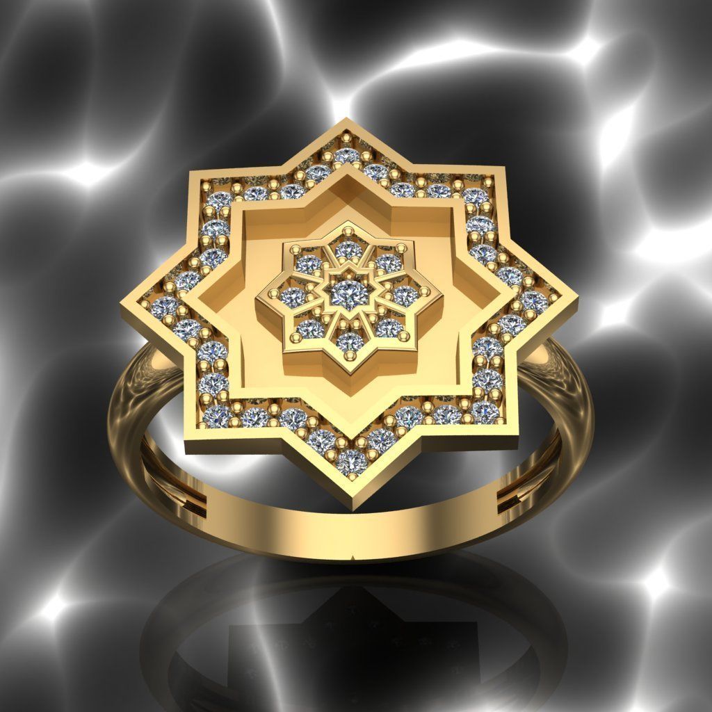 50 adet women ring 3D model_49