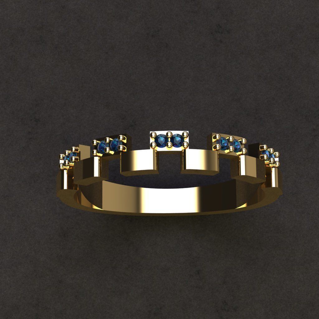 50 adet women ring 3D model_19