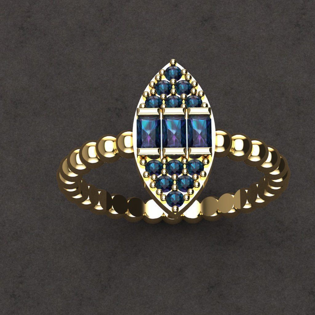 50 adet women ring 3D model_42