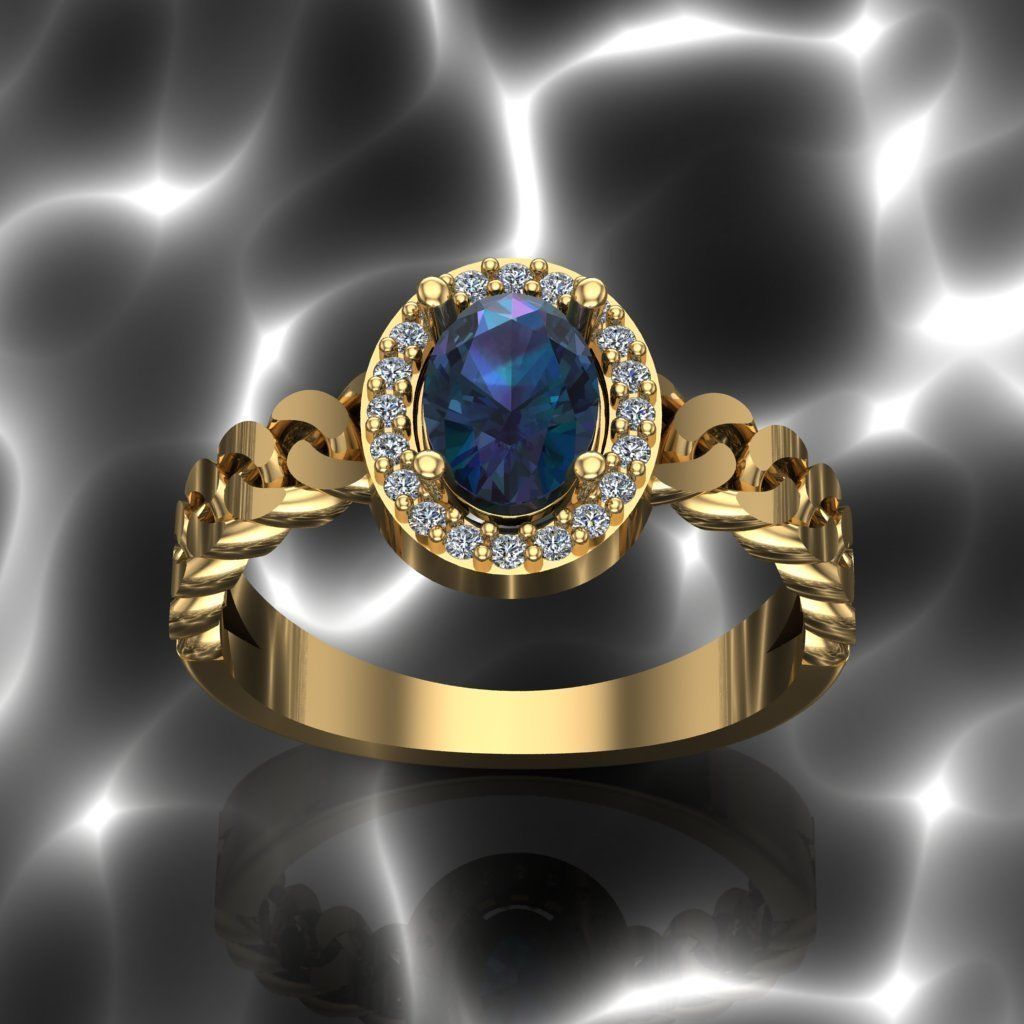 50 adet women ring 3D model_8