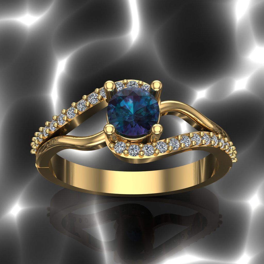 50 adet women ring 3D model_5