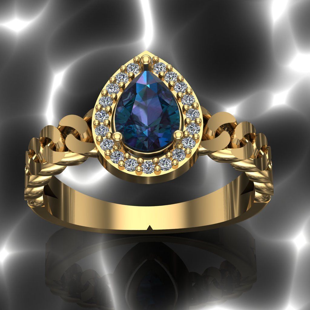 50 adet women ring 3D model_7