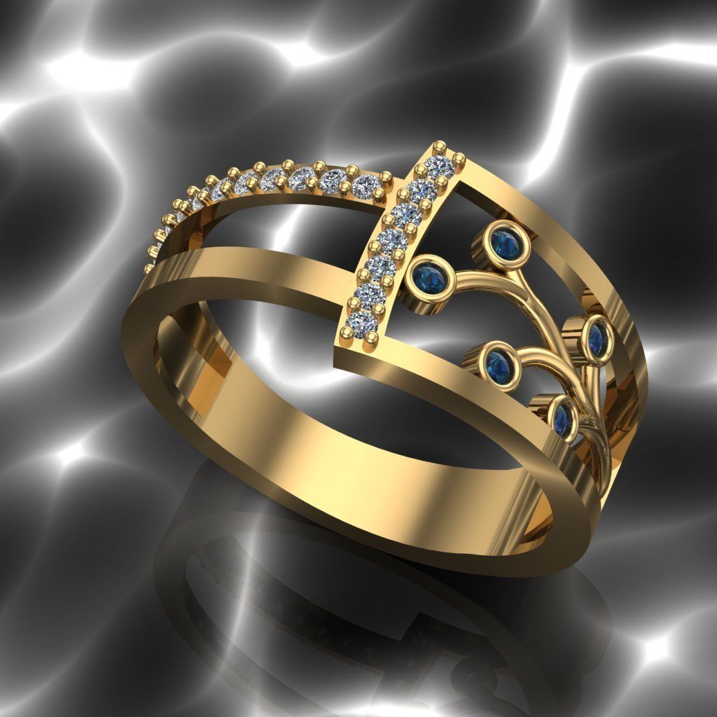 50 adet women ring 3D model_52