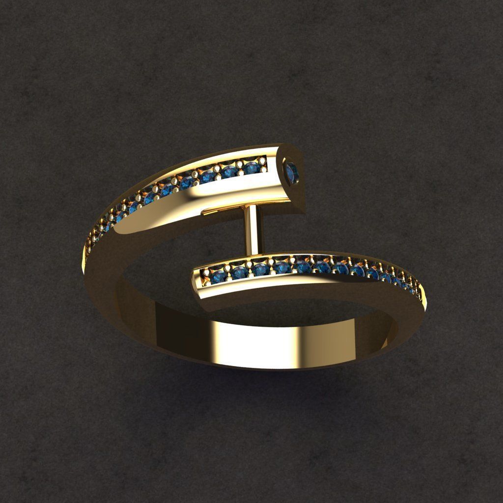 50 adet women ring 3D model_38