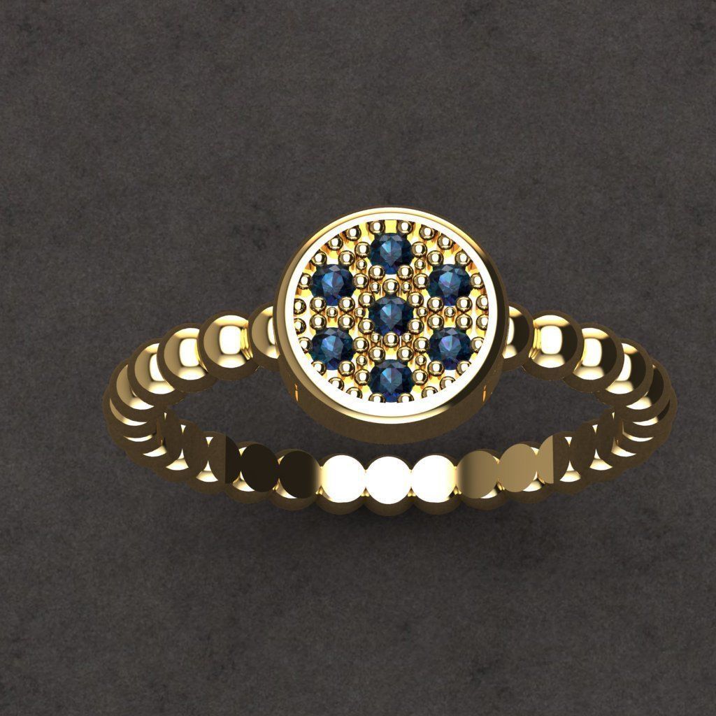 50 adet women ring 3D model_44