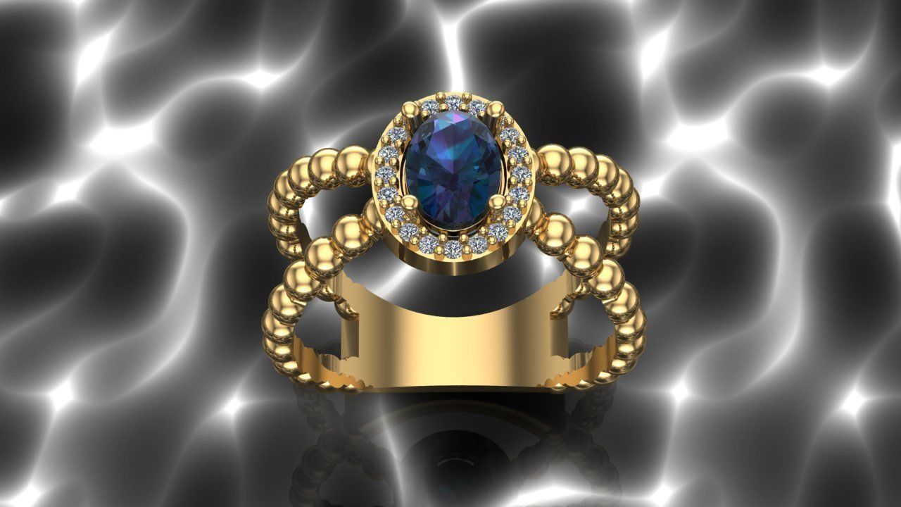 50 adet women ring 3D model_25