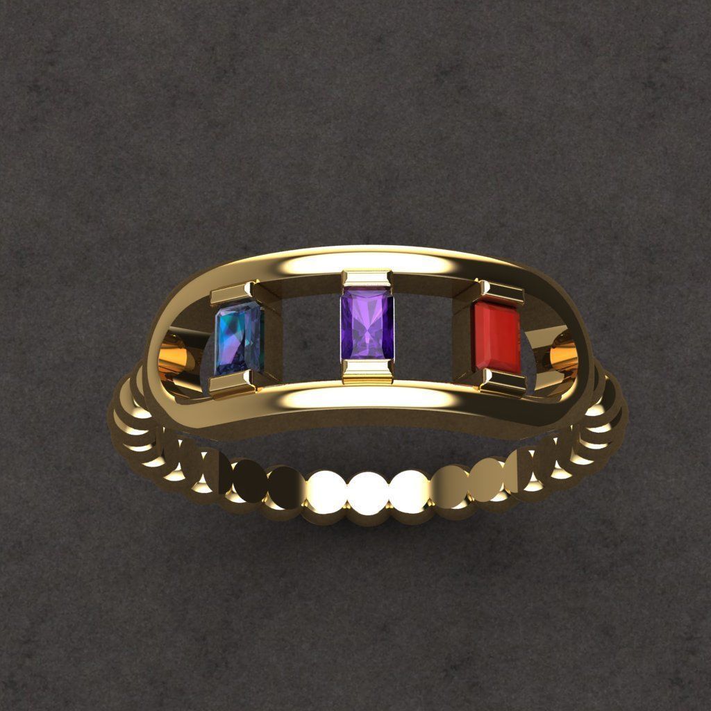 50 adet women ring 3D model_43