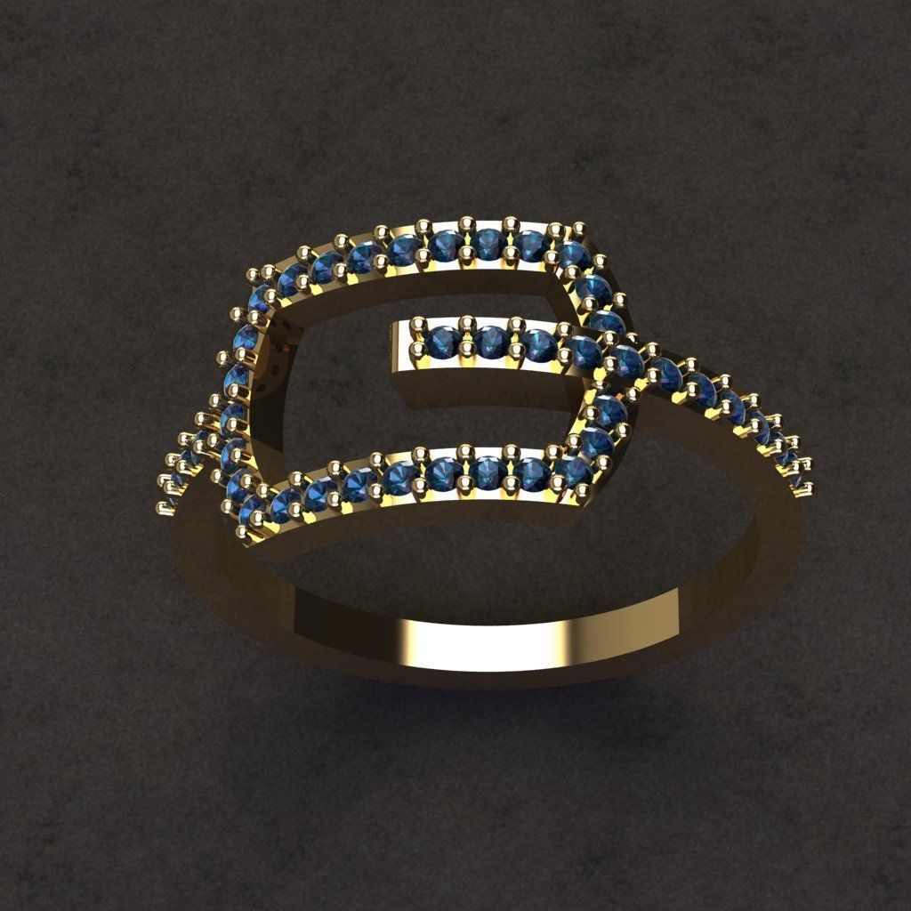 50 adet women ring 3D model_40