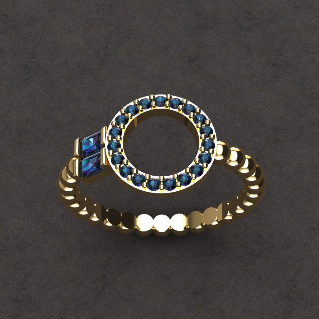 50 adet women ring 3D model_41