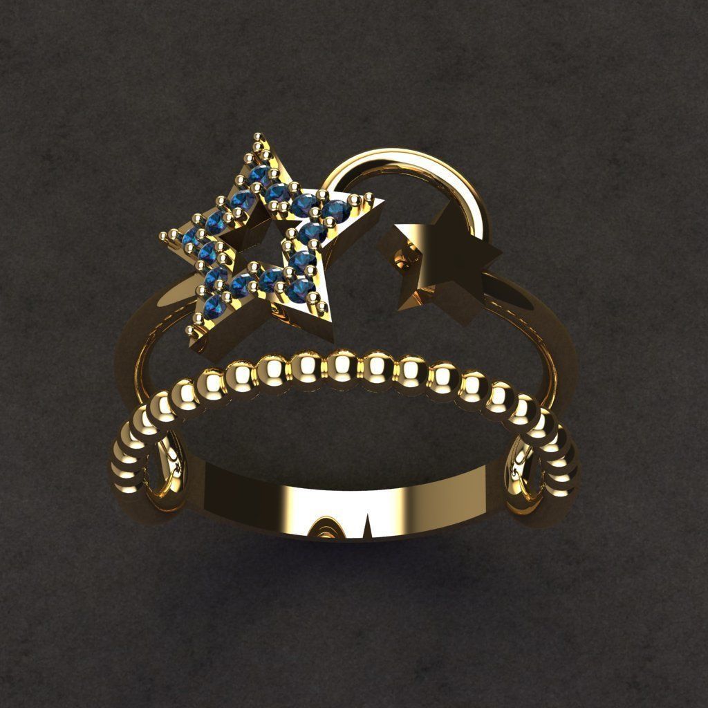 50 adet women ring 3D model_37