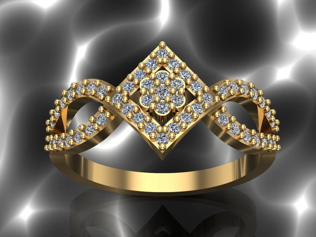 50 adet women ring 3D model_51