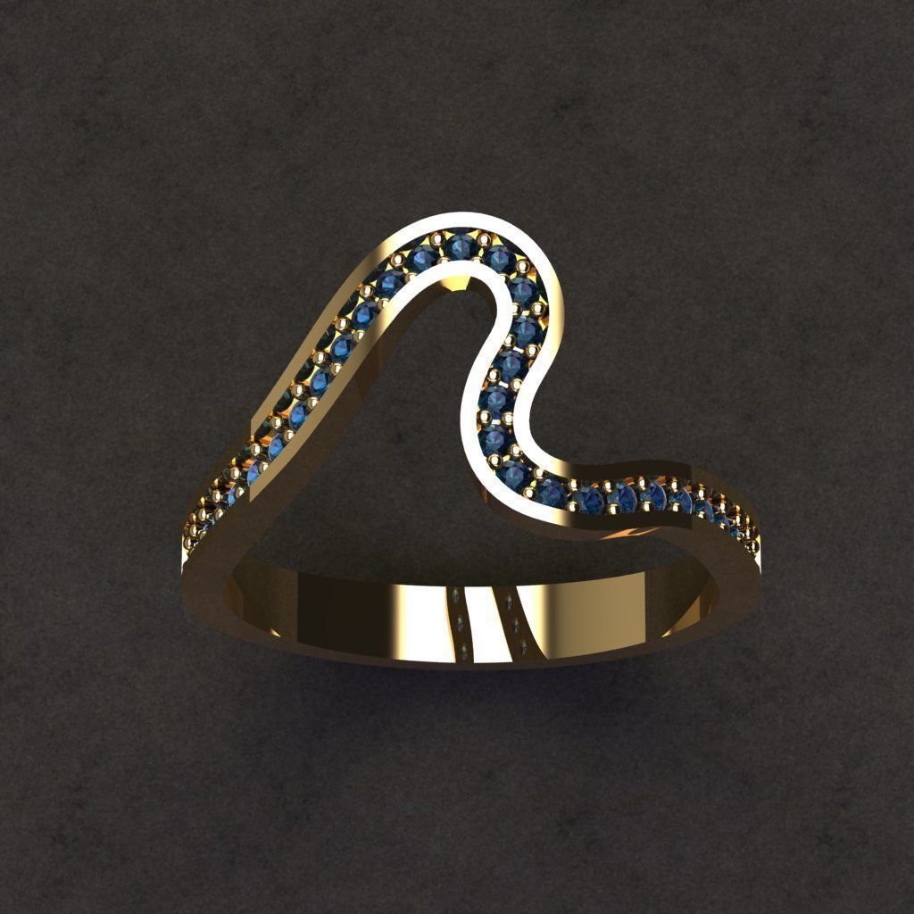 50 adet women ring 3D model_34