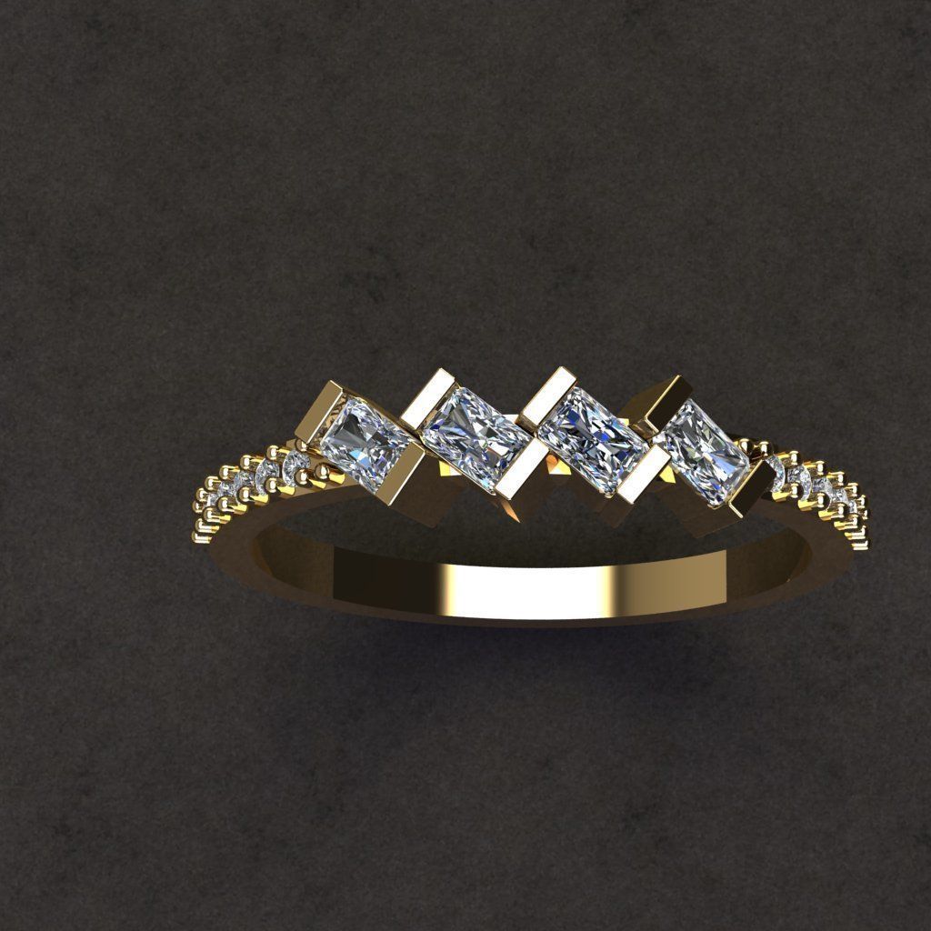 50 adet women ring 3D model_29