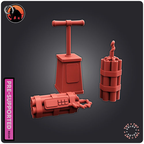 TNT items Free 3D print model