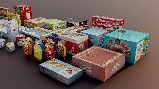 BOX Collection Low-poly 3D model 4