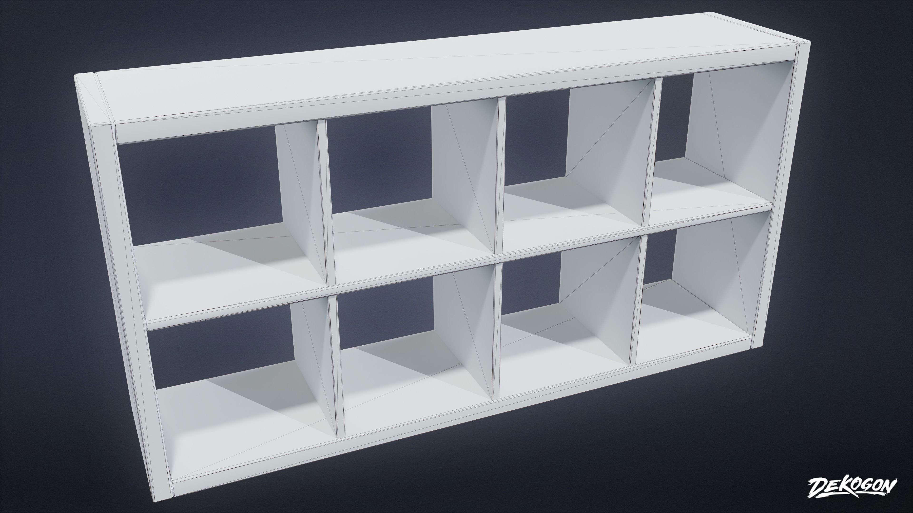 SUBURBS - Dresser Set 10 - LOW POLY AND NANITE Low-poly 3D model_9