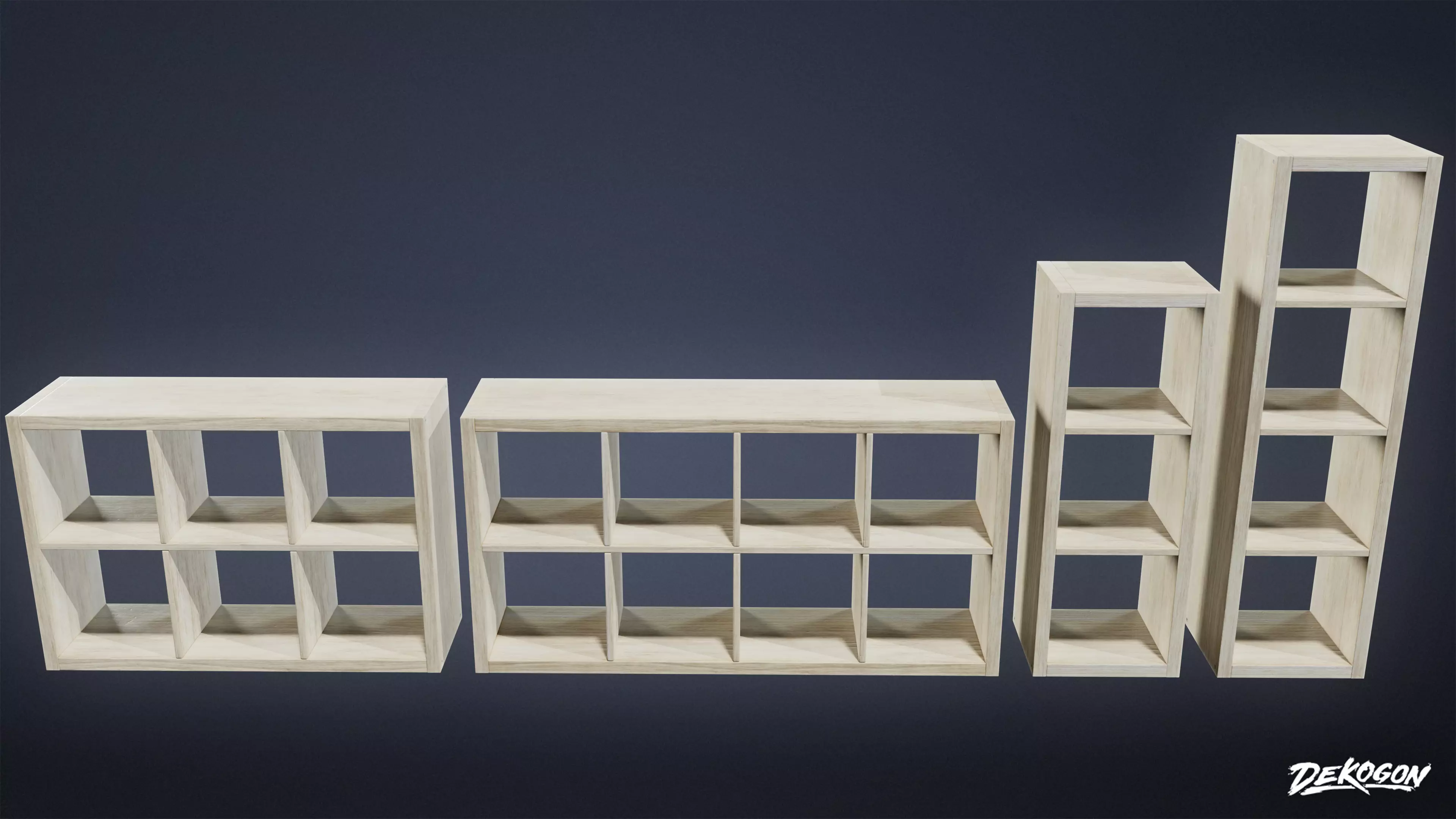 SUBURBS - Dresser Set 10 - LOW POLY AND NANITE Low-poly 3D model_0