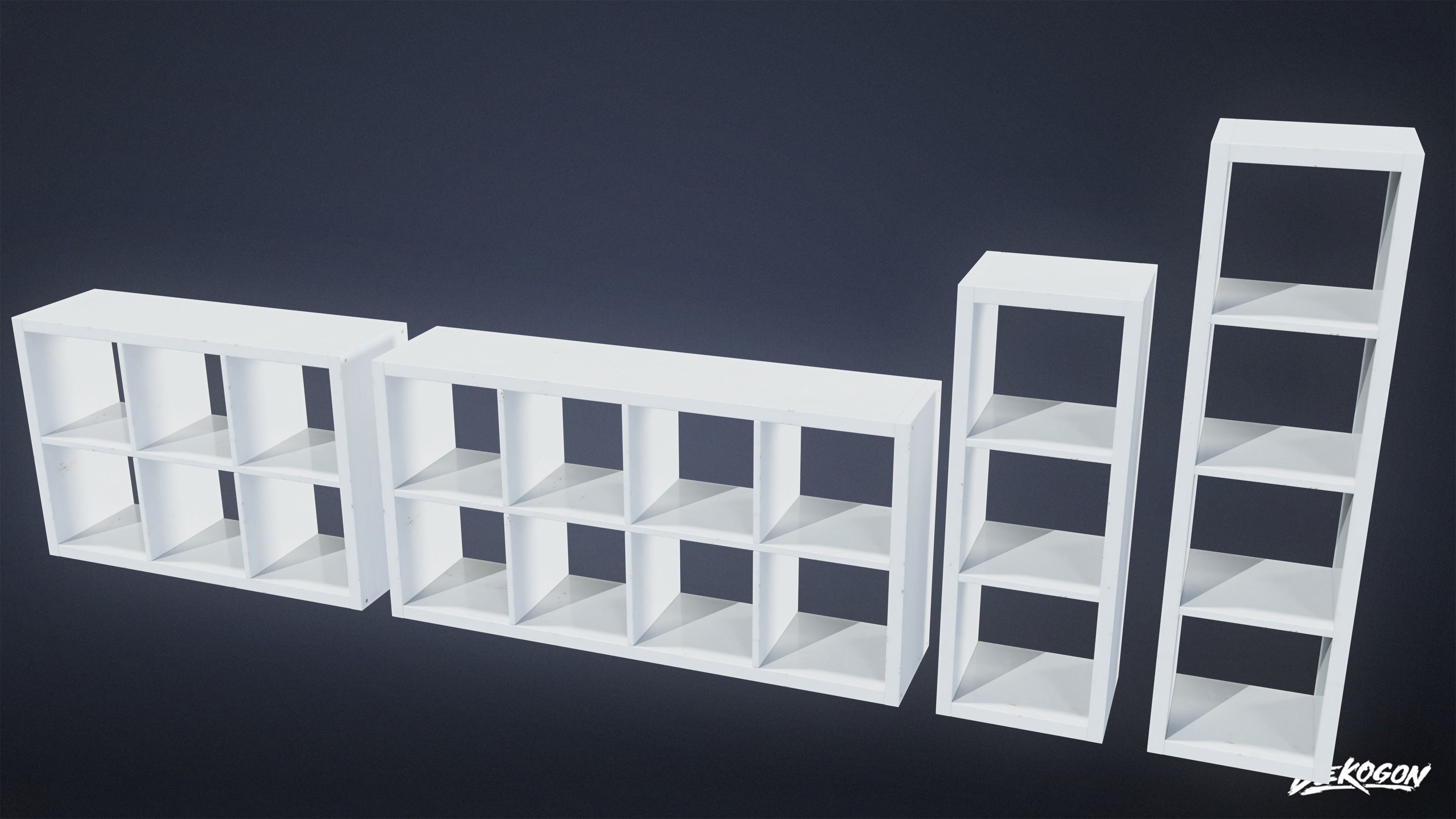 SUBURBS - Dresser Set 10 - LOW POLY AND NANITE Low-poly 3D model_1