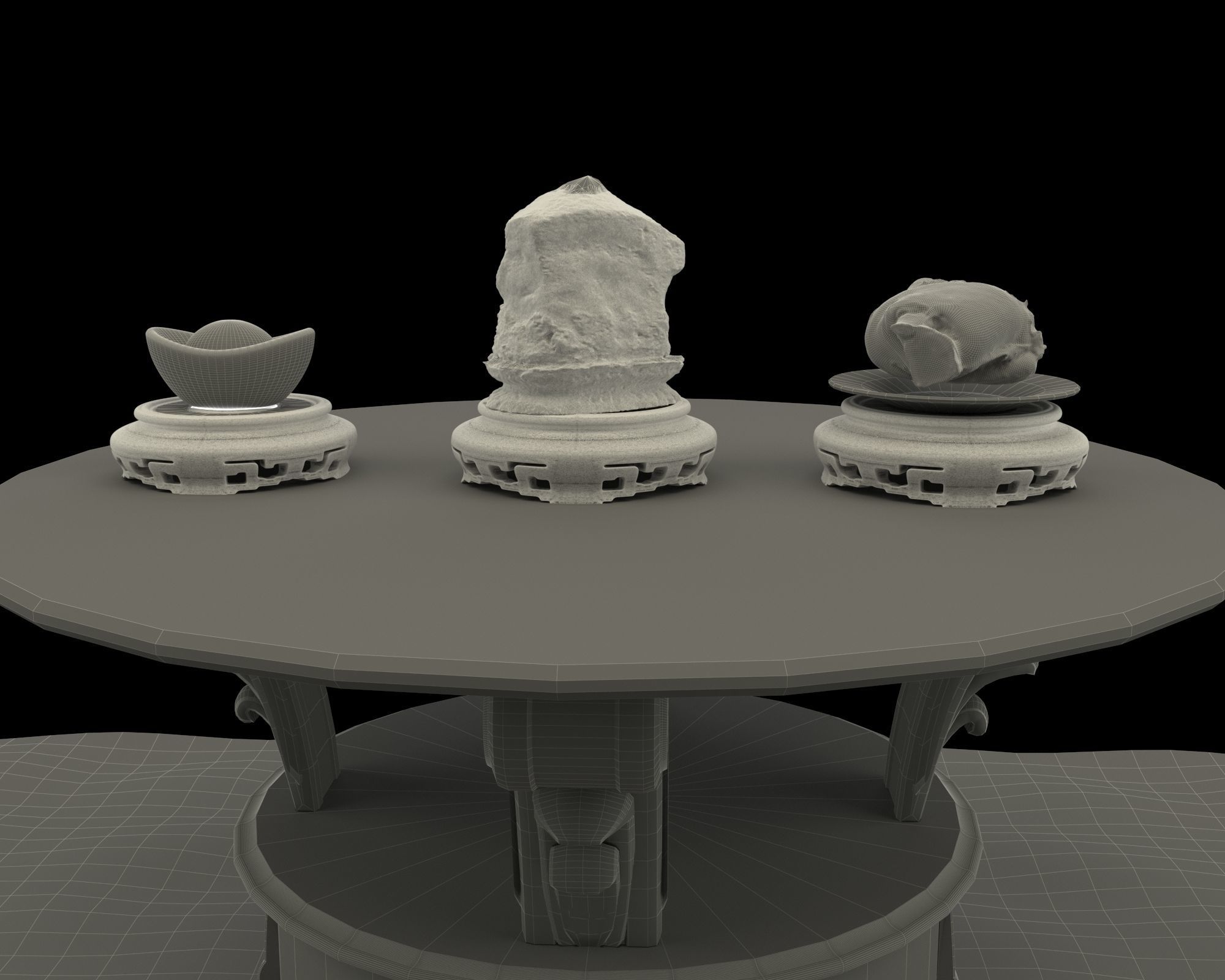 Chinese meat shaped stone 3D model_6