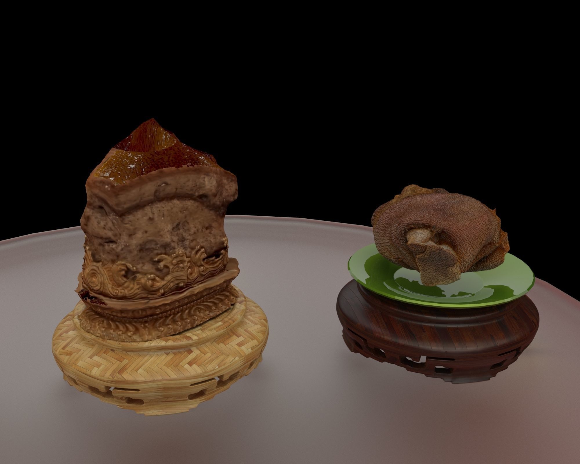 Chinese meat shaped stone 3D model_4
