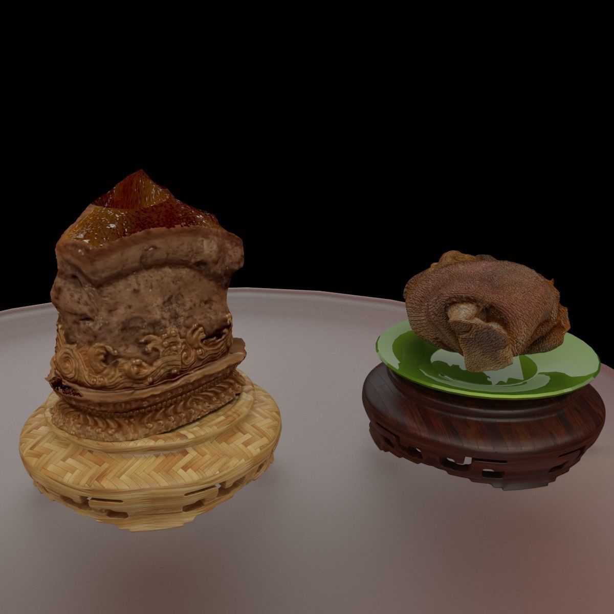 Chinese meat shaped stone 3D model_5