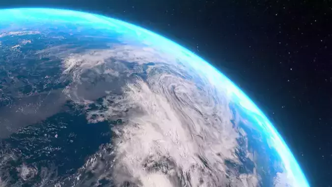 Realistic Earth with clouds and Atmosphere 3D model