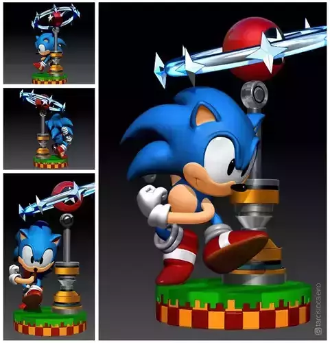 Sonic The Hedgehog 3D print model