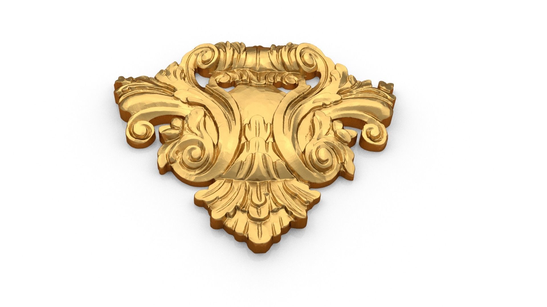 Classic carved decor ornament 486 3D print model_3
