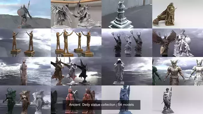 Ancient  Deity statue collection 