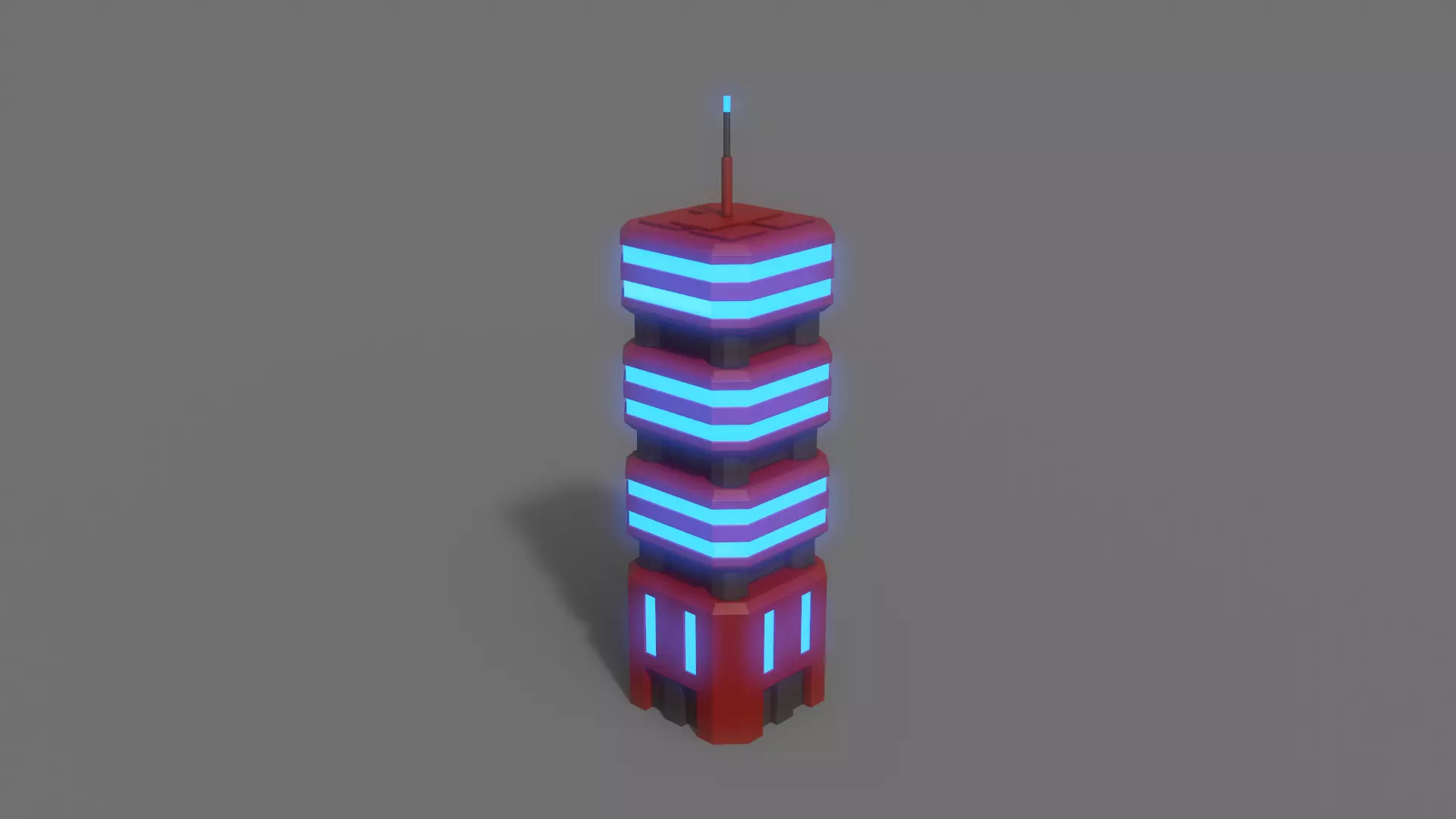 PBR Sci-Fi Building A31 Low-poly 3D model_0