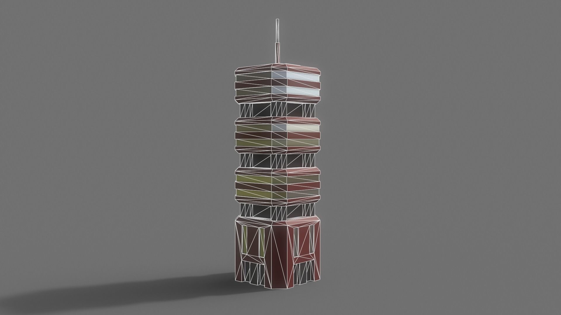 PBR Sci-Fi Building A31 Low-poly 3D model_11