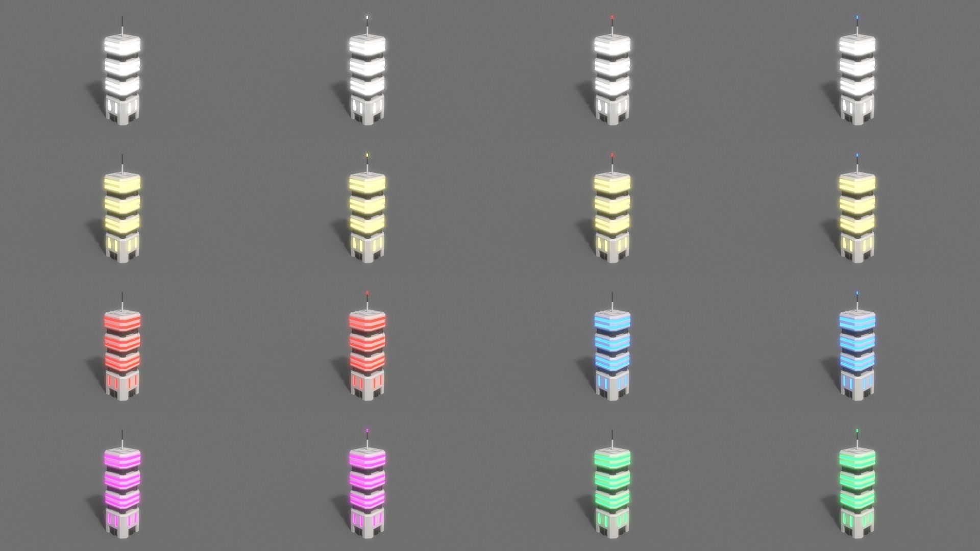 PBR Sci-Fi Building A31 Low-poly 3D model_3