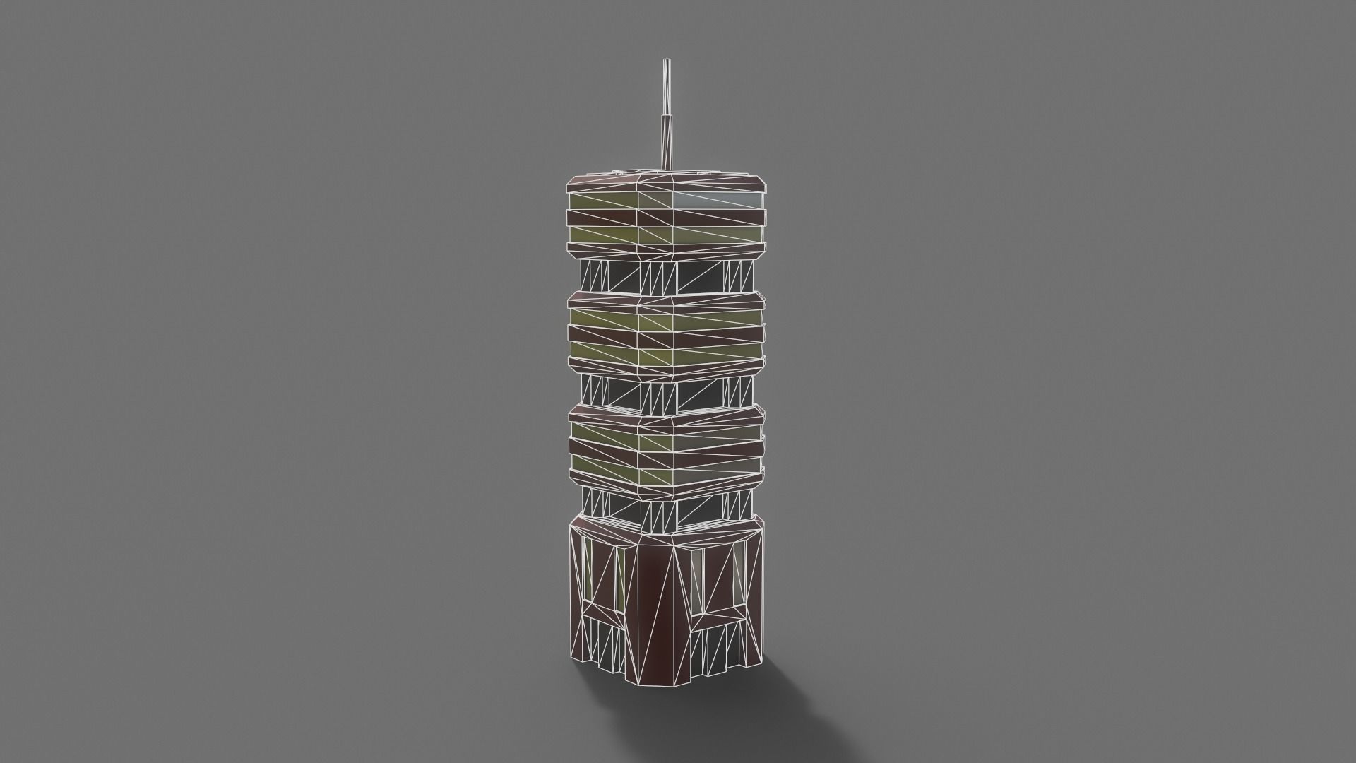 PBR Sci-Fi Building A31 Low-poly 3D model_12