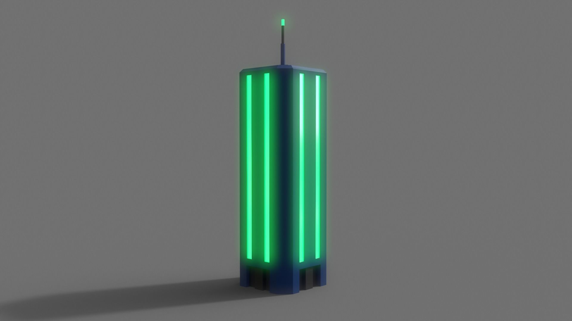 PBR Sci-Fi Building A32 Low-poly 3D model_5