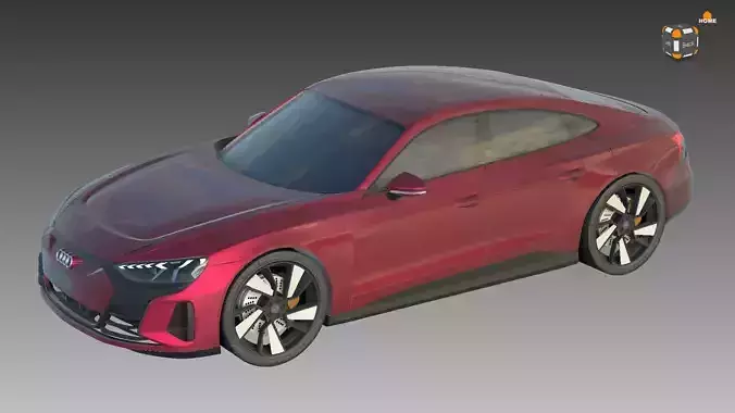 Audi Etron GT 2022 - 3D Model - Fbx - Obj 3D print model