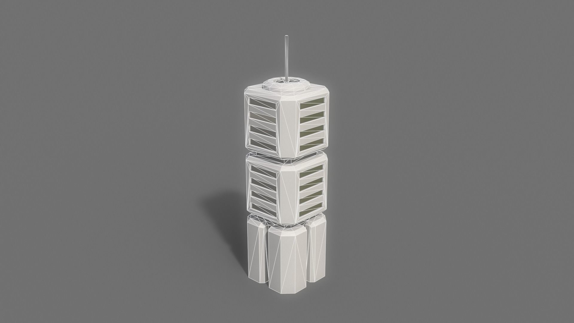 PBR Sci-Fi Building A33 Low-poly 3D model_10