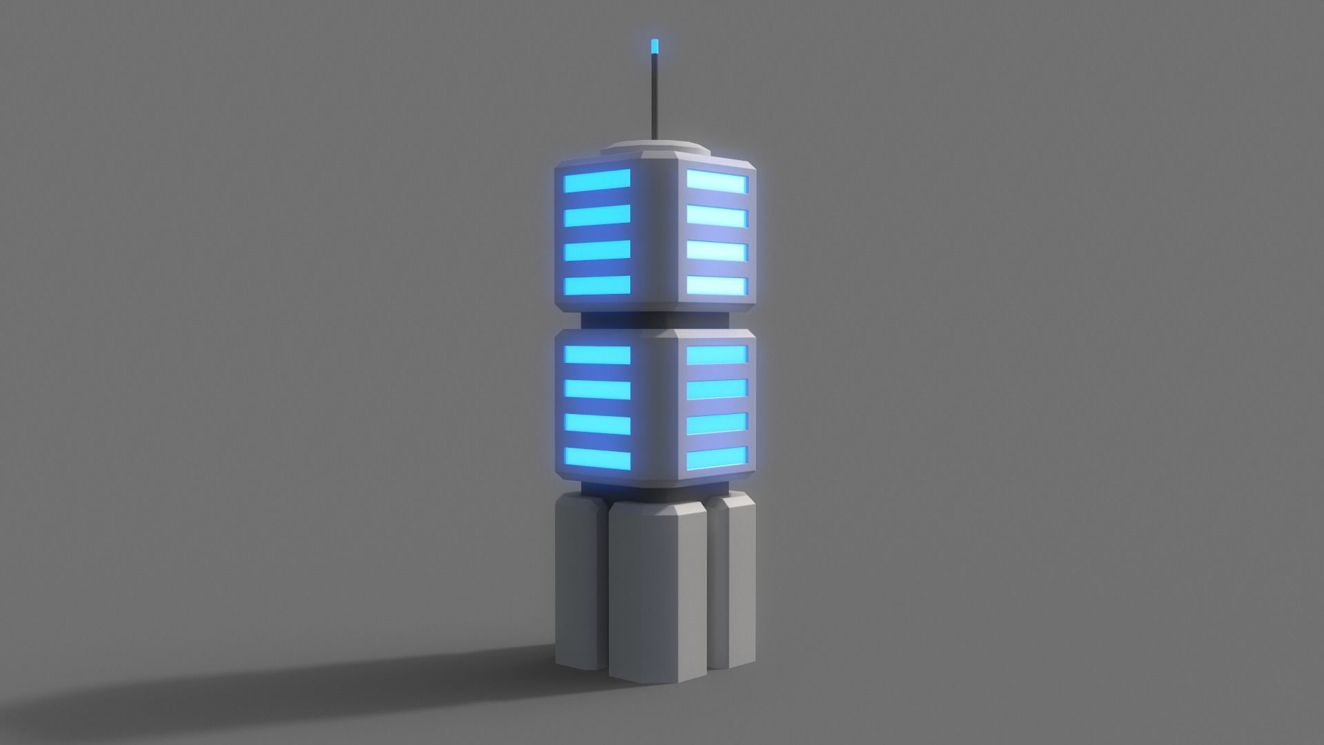 PBR Sci-Fi Building A33 Low-poly 3D model_5