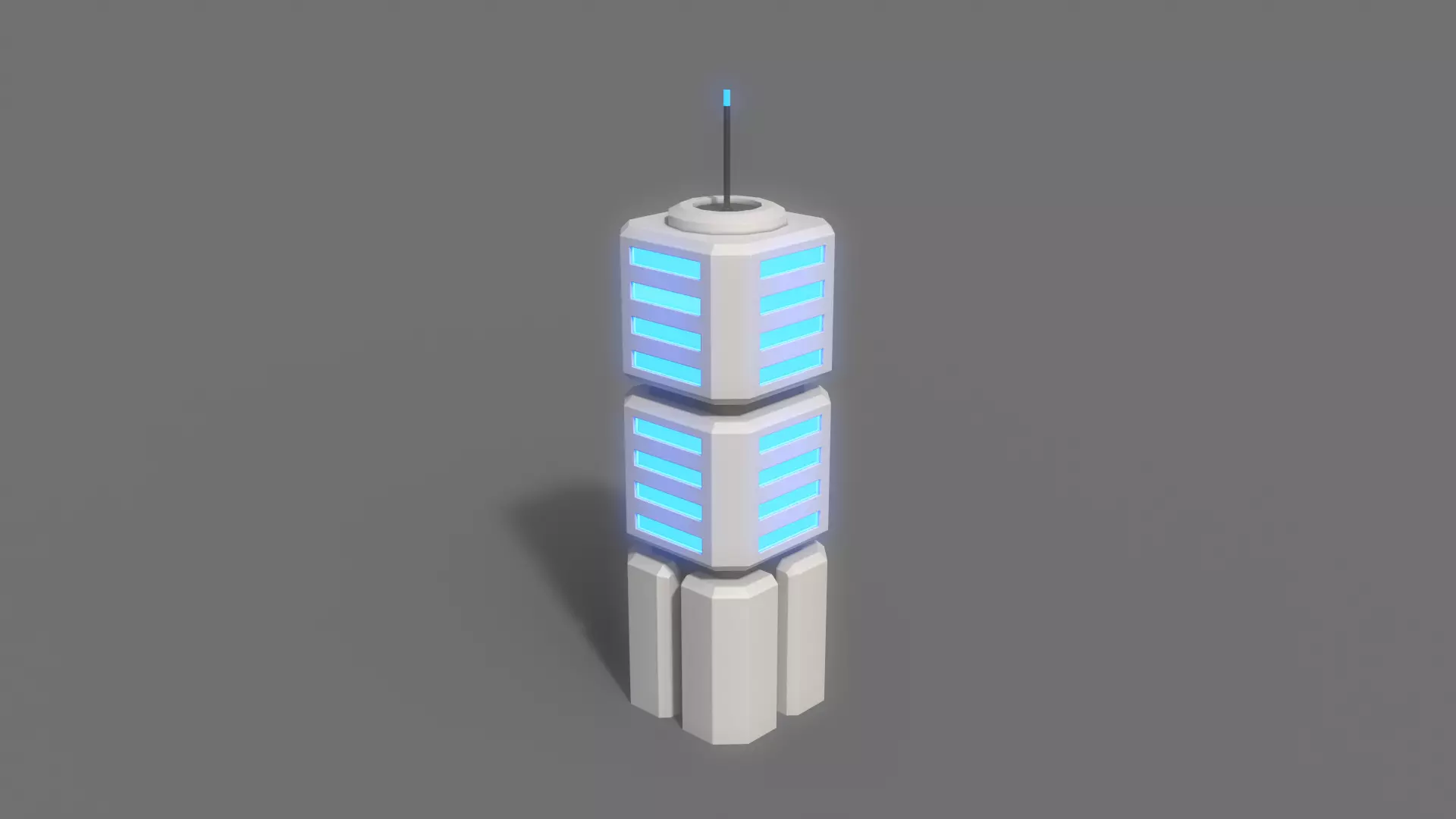 PBR Sci-Fi Building A33 Low-poly 3D model_0