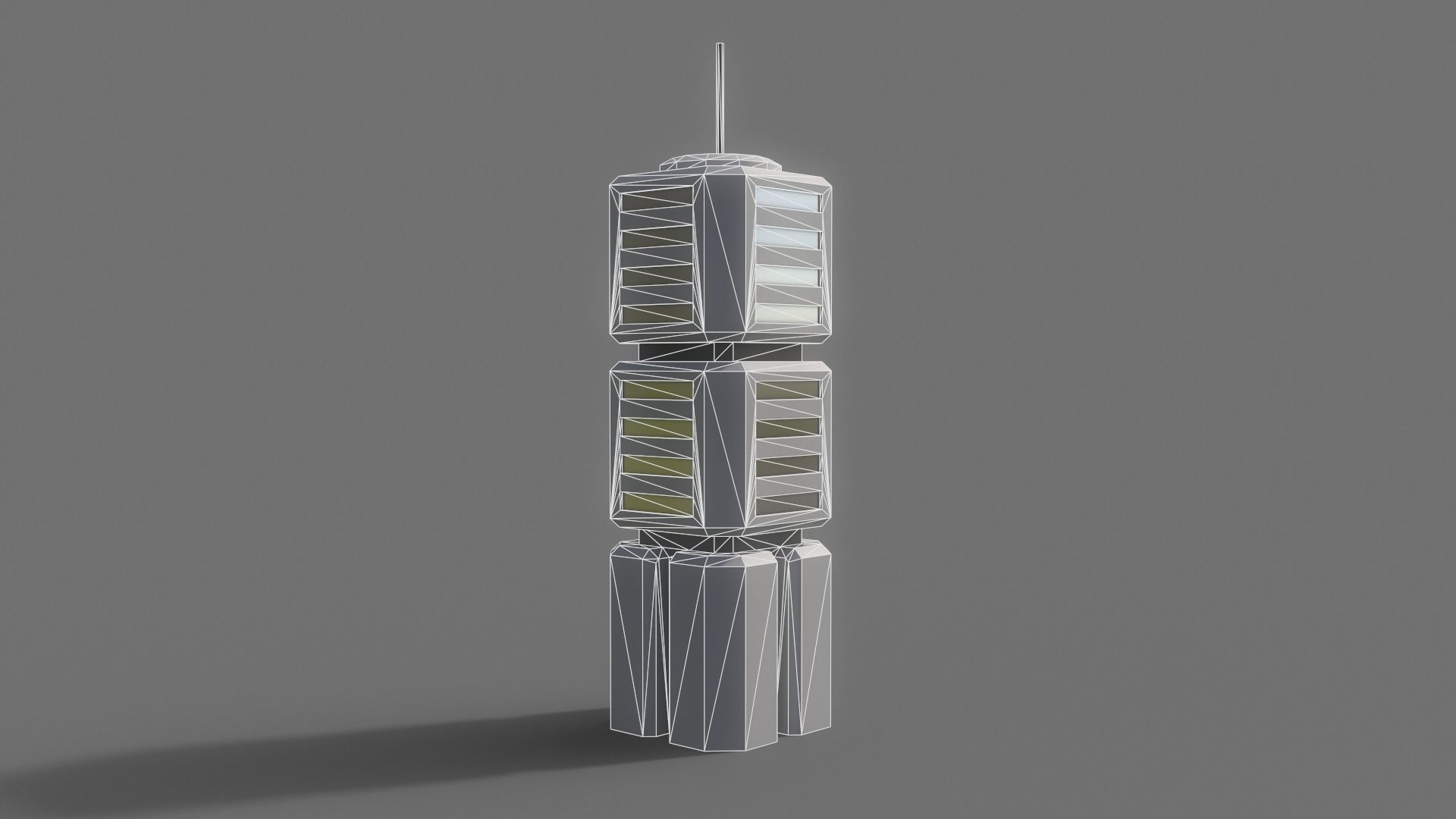 PBR Sci-Fi Building A33 Low-poly 3D model_11