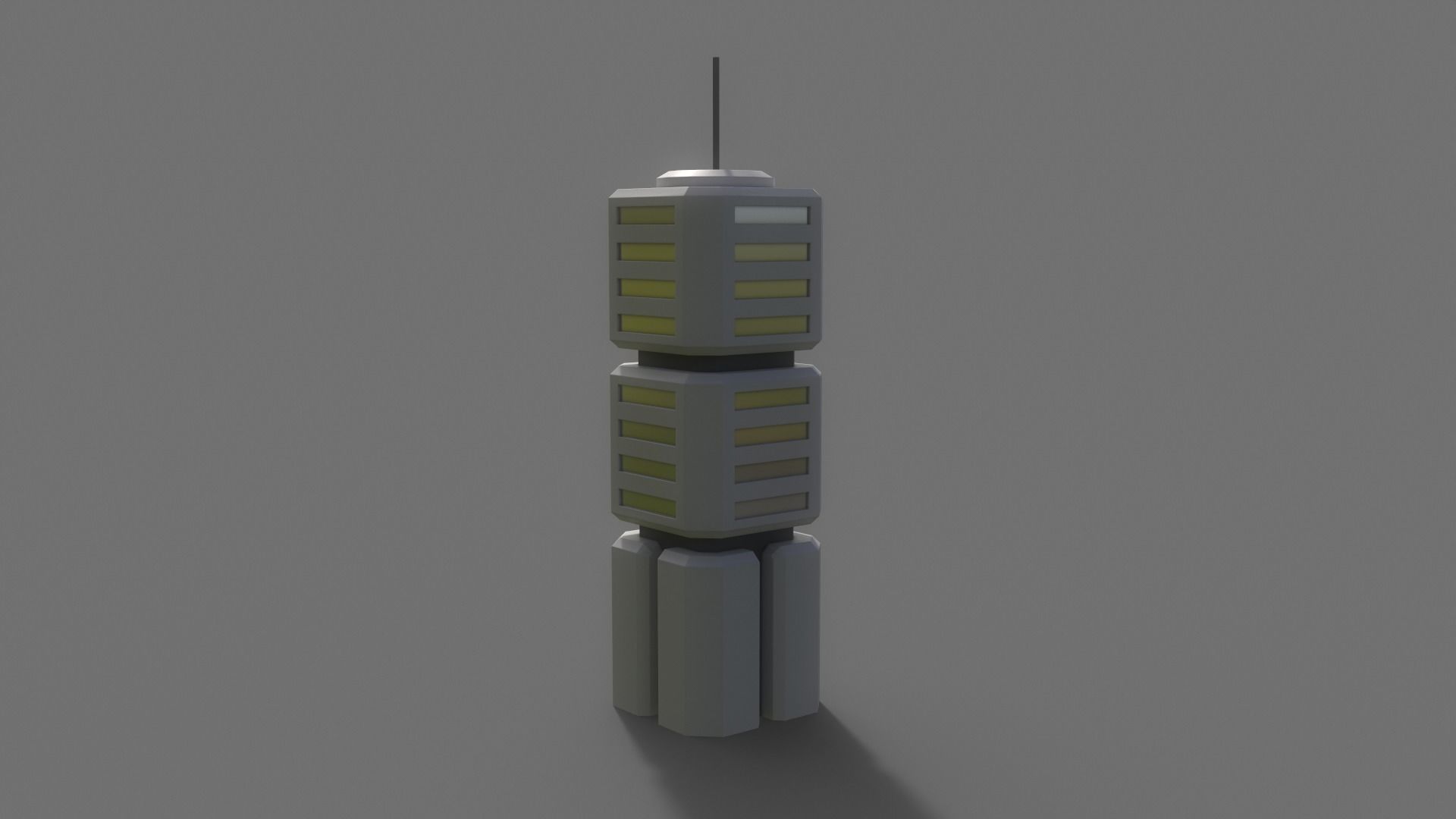 PBR Sci-Fi Building A33 Low-poly 3D model_9