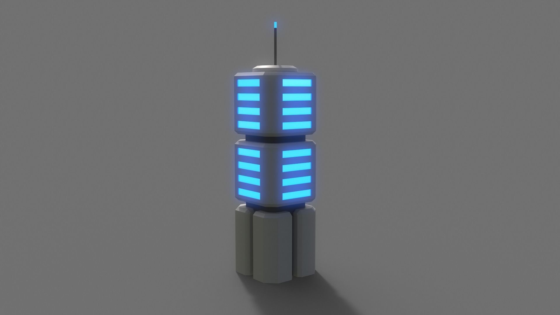 PBR Sci-Fi Building A33 Low-poly 3D model_6