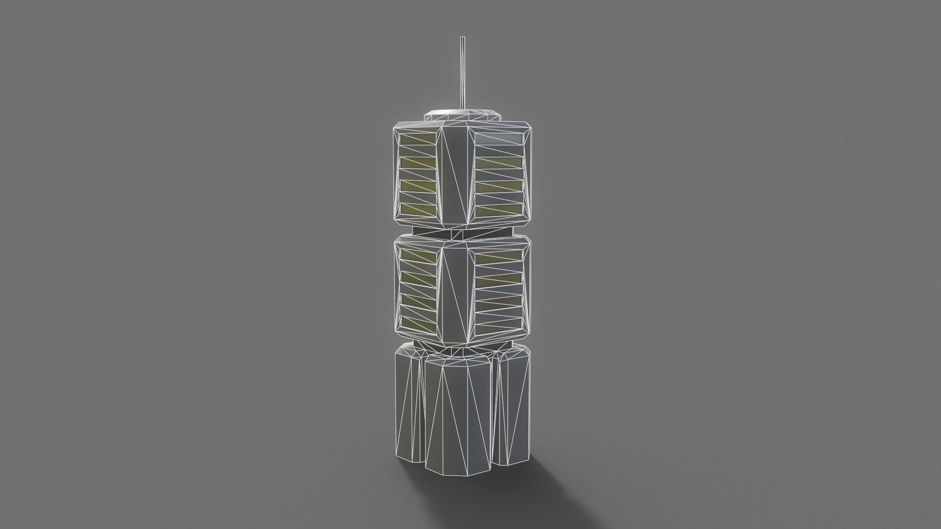 PBR Sci-Fi Building A33 Low-poly 3D model_12